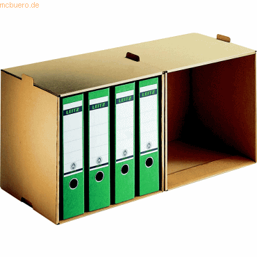 5 x Leitz Archivdepot fr Ordner vorn offen naturbraun