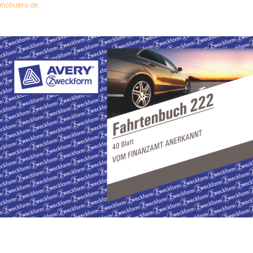 Avery Zweckform Formularbuch Fahrtenbuch A6 quer VE=40 Blatt mit Ausf