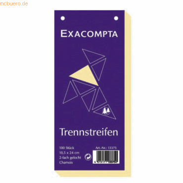Exacompta Trennstreifen 10,5x24cm VE=100 Stck chamois