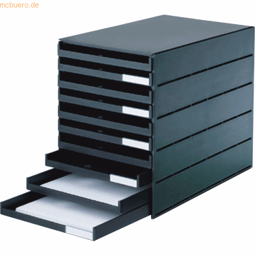 Styro Schubladenbox styroval 10 Schbe schwarz