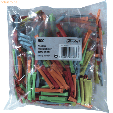 Herlitz Lose: Nieten farbig sortiert VE=500 Stck