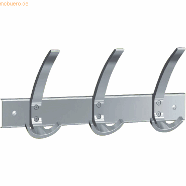 Kerkmann Wandgarderobe Public 3/6 pulverbeschichtet alusilber