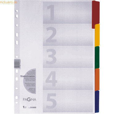 Pagna Register A4 5-teilig Mylar-Karton