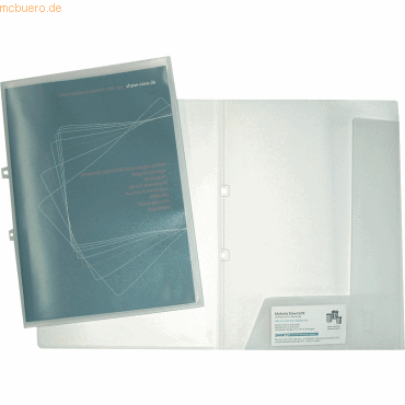 25 x Dataplus Angebotsmappe mit. A4-Tasche Polypropylen wei