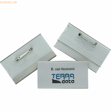 Durable Namensschild 40x75mm quer mit Nadel VE=5 Stck