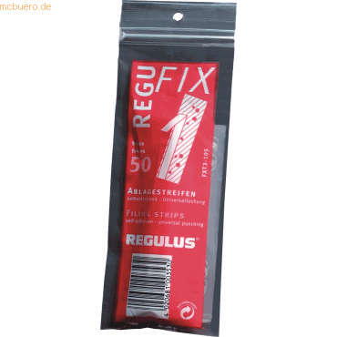 Regulus Heftstreifen 111x30mm selbstklebend transparent VE=50 Stck