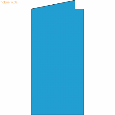 Clairefontaine Doppelkarte DINlang 210g/qm karibik VE=25 Stck