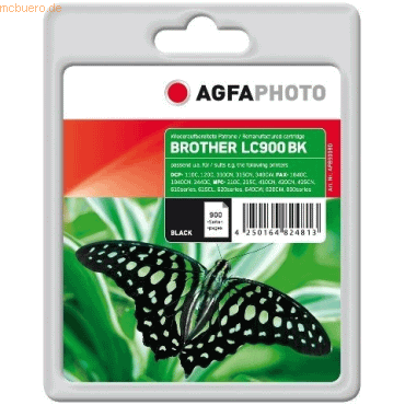 AgfaPhoto Tinte kompatibel mit Brother LC900BK schwarz