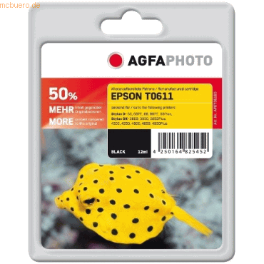 AgfaPhoto Tinte kompatibel mit Epson T061140 schwarz