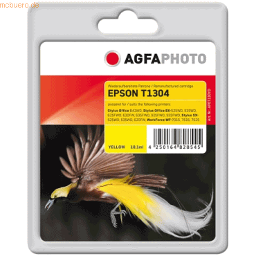 AgfaPhoto Tinte kompatibel mit Epson T130440 gelb