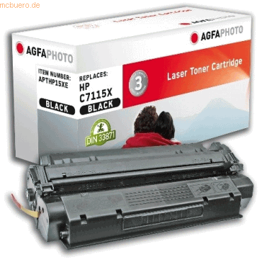 AgfaPhoto Toner kompatibel mit HP C7115X schwarz