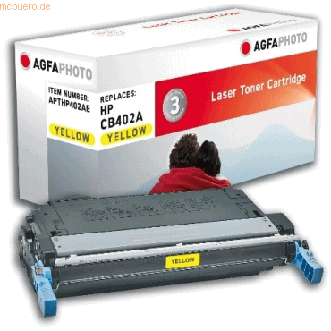 AgfaPhoto Toner kompatibel mit HP CB402A gelb
