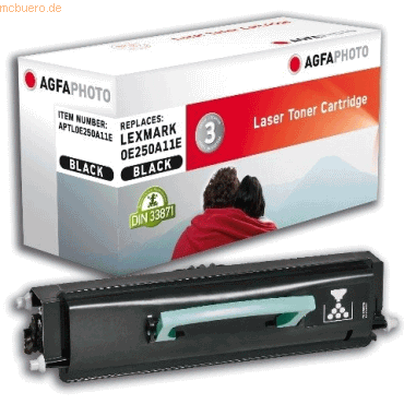 AgfaPhoto Toner kompatibel mit Lexmark 0E250A11E schwarz