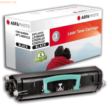 AgfaPhoto Toner kompatibel mit Lexmark 360H11E schwarz