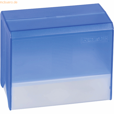 Karteibox A6 quer Styrolux mittelblau
