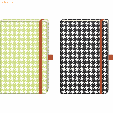 5 x Brunnen Notizbuch Kompagnon Strato A5 liniert 96 Blatt Motive sort