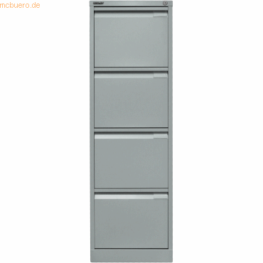 Bisley Hngeregistraturschrank 4 Schbe 1-bahnig silber