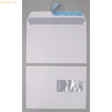 Blanke Briefumschlge C5 100g/qm haftklebend Fenster rechts VE=500 St