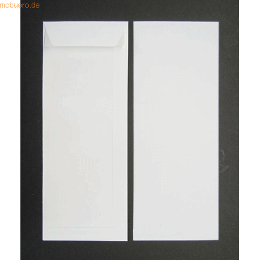 Blanke Versandtaschen 125x324mm 100g/qm haftklebend VE=100 Stck wei