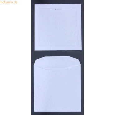 Blanke Werbefensterhllen 220x220mm 120g/qm gummiert Sonderfenster VE=