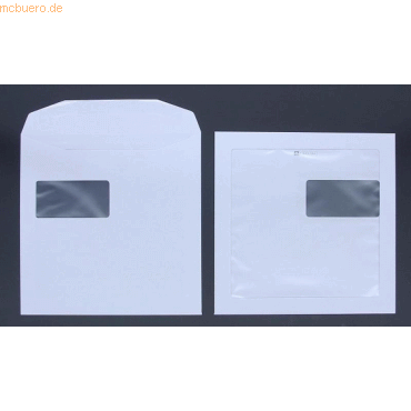 Blanke Werbefensterhllen 220x220mm 120g/qm gummiert Sonderfenster VE=