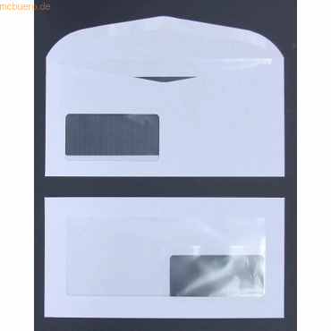 Blanke Werbefensterhllen DIN C6/5 100g/qm gummiert Sonderfenster VE=5