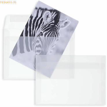 Blanke Briefumschlge Offset transparent C6 100g/qm HK VE=100 Stck we