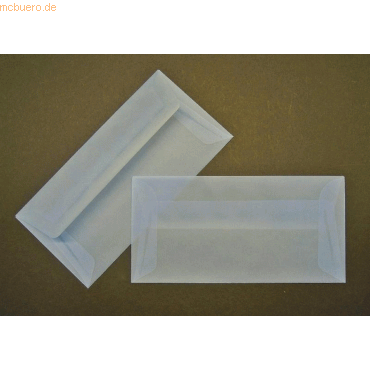 Blanke Briefumschlge Offset transparent DINlang 100g/qm NK VE=100 St
