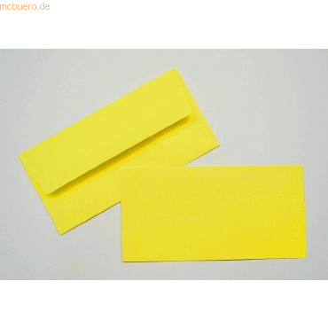 Blanke Briefumschlge DINlang 100g/qm gummiert VE=100 Stck soleilgelb