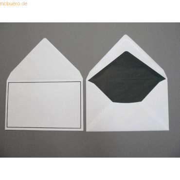 Blanke Trauerumschlge 120x191mm 100g/qm gummiert VE=100 Stck wei ha