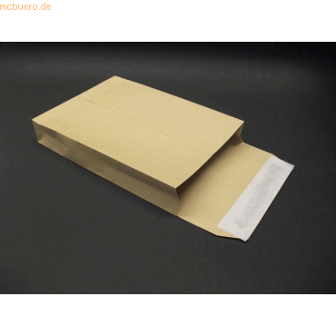 Blanke Faltentaschen 176x250x40mm B5 120g/qm haftklebend VE=250 St. br