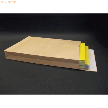 Blanke Faltentaschen 229x324x40mm C4 130g/qm haftklebend VE=250 St. br