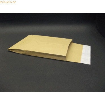 Blanke Faltentaschen 176x250x20mm B5 120g/qm haftklebend VE=250 St. br