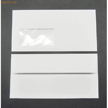 Blanke Briefumschlge Conqueror Smooth CX22 DL 120g/qm HK Fenster VE=5