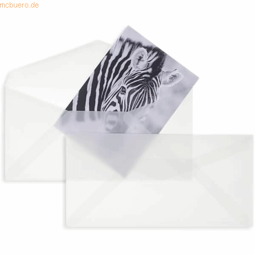 Blanke Briefumschlge Offset transparent DINlang 90g/qm NK VE=100 Stc