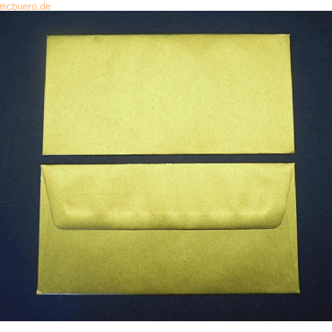 Blanke Briefumschlge DINlang 100g/qm gummiert VE=500 Stck gold