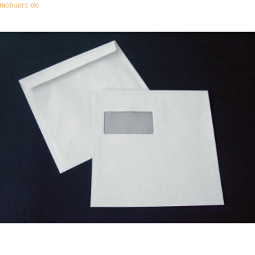 Blanke Briefumschlge 220x220mm 100g/qm haftklebend Fenster VE=100 St