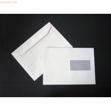 Blanke Kuvertierhllen C5 80g/qm gummiert Fenster rechts VE=500 Stck