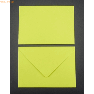 Blanke Briefumschlge 110x156mm 120g/qm gummiert VE=100 Stck limone