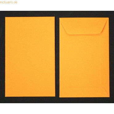 Blanke Versandtaschen 65x105mm 120g/qm gummiert VE=100 Stck zartorang