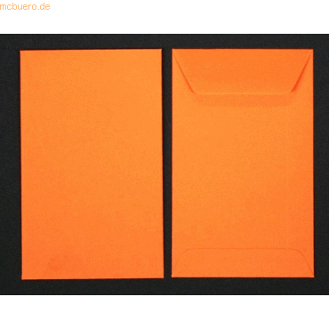 Blanke Versandtaschen 65x105mm 120g/qm gummiert VE=100 Stck apfelsine
