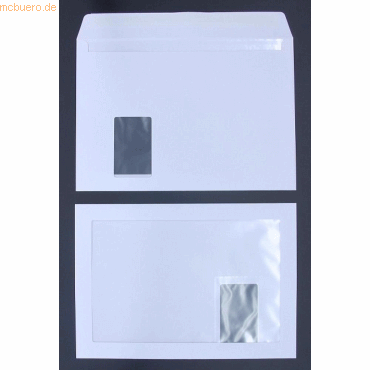 Blanke Werbefensterhllen C4 120g/qm haftklebend Sonderfenster VE=250