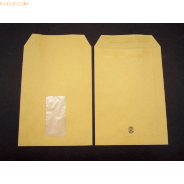 Blanke Versandtaschen C5 90g/qm SK Pergamin-Fenster VE=500 St. braun
