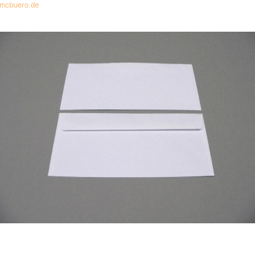 Blanke Briefumschlge 102x216mm 80g/qm gummiert VE=1000 Stck wei