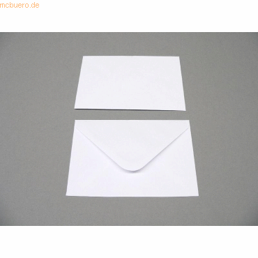 Blanke Briefumschlge 108x159mm 90g/qm gummiert VE=1000 Stck wei