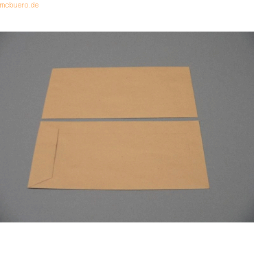 Blanke Versandtaschen 102x229mm 80g/qm gummiert VE=1000 Stck braun