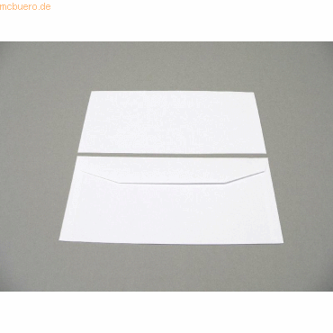 Blanke Kuvertierhllen 114x235mm 90g/qm gummiert VE=1000 Stck wei