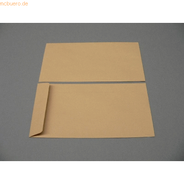 Blanke Versandtaschen 121x235mm 80g/qm gummiert VE=1000 Stck braun