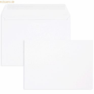 Blanke Briefumschläge 155x220mm 100g/qm haftklebend VE=500 Stück weiß