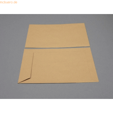Blanke Versandtaschen 178x254mm 90g/qm gummiert VE=500 Stck braun